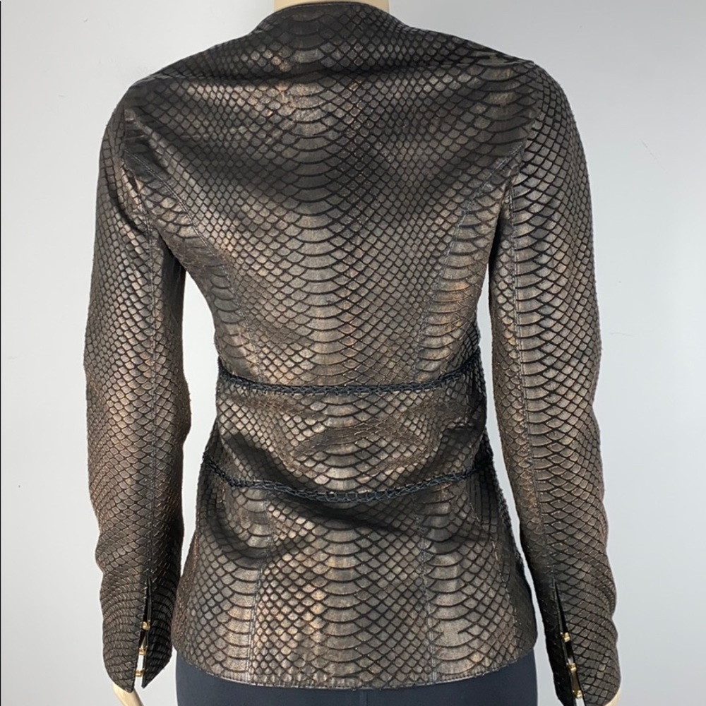 Natacha & Vanessa Python Embossed Jacket Small - image 3